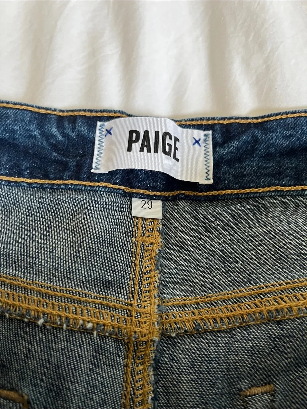 Paige Daryn short denim jean shorts dark wash 2 inch inseam